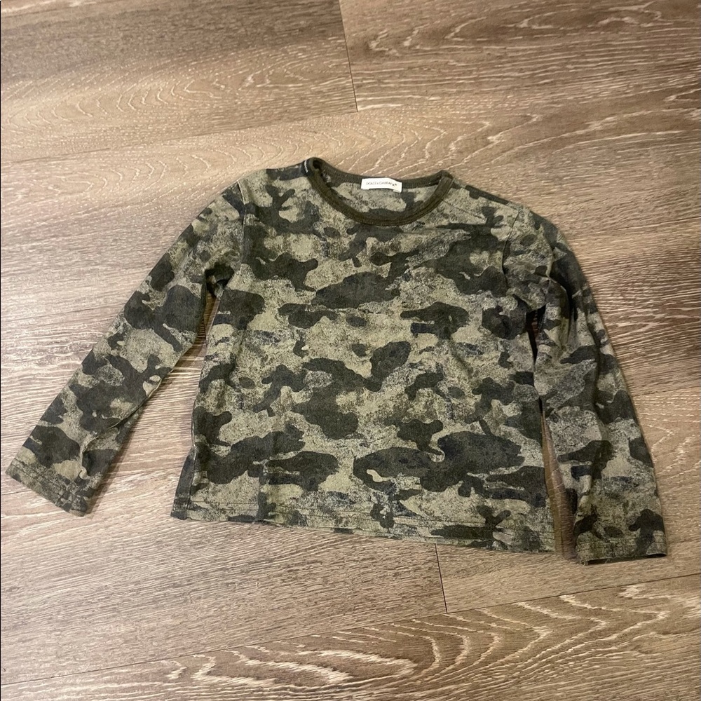 DOLCE & GABBANA long sleeve camo shirt